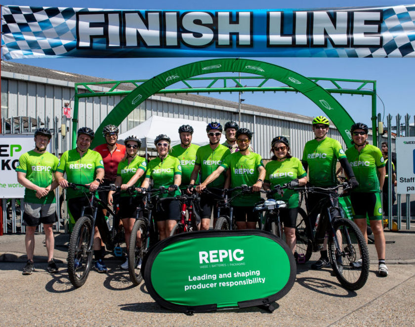 Repic cycling team on the finish line
